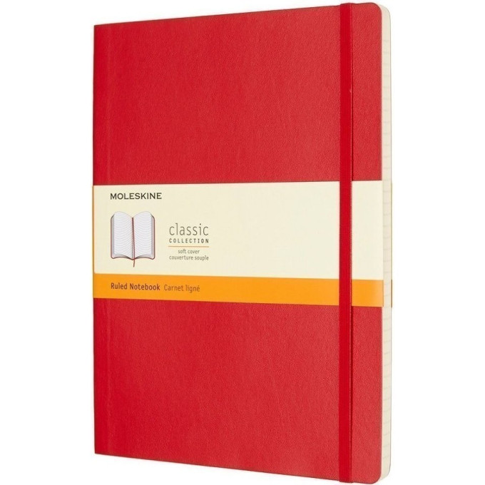 Блокнот MOLESKINE Classic Soft Large, пунктир, красный QP619F2